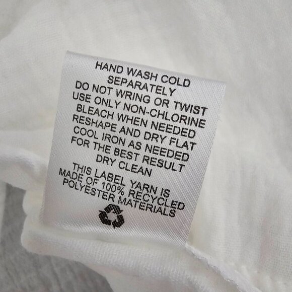 Olive & Oak Gauze Oversized Short Sleeve New 100% Cotton White Top - Picture 6 of 6